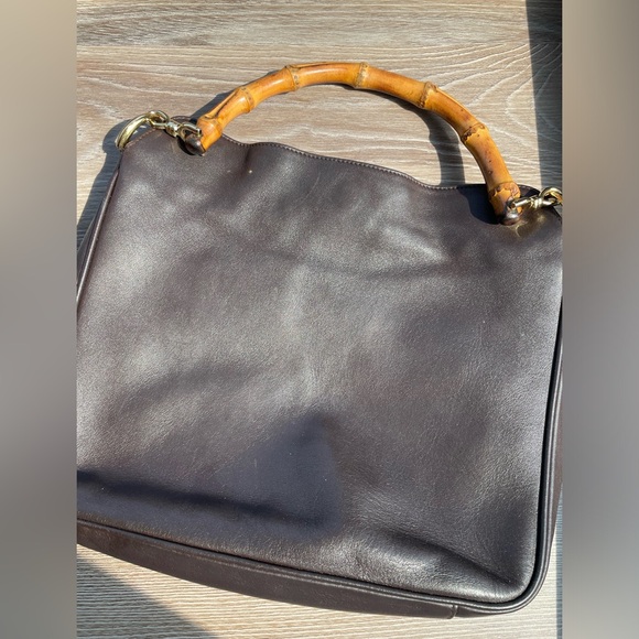 EUC GUCCI BAMBOO Black Leather bag - Picture 2 of 11
